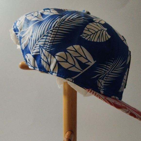 Pine Cove Blue and Red with‎ White Leave Snapback Hat main image 4